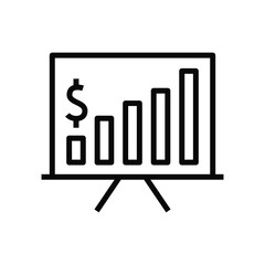 Business presentation icon vector graphic