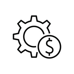 Finance management icon vector graphic
