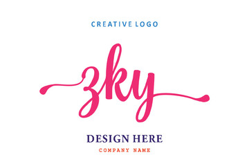 Obraz na płótnie Canvas ZKY lettering logo is simple, easy to understand and authoritative