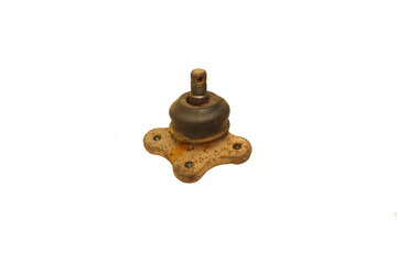 Old Tie Rod Balljoin Suspension System Parts on cars. isolated White background