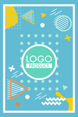 presents a modern background in pastel tones with space for a product logo. Vector background.