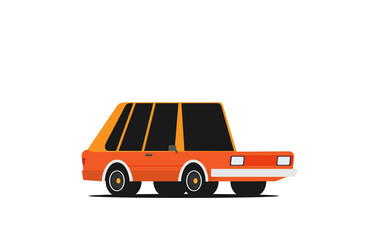Muscle car. Flat styled vector illustration
