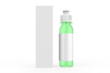 Plastic Bottle Mockup isolated on white background. 3d illustration 