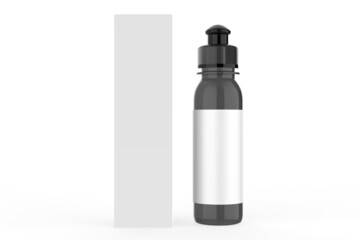 Plastic Bottle Mockup isolated on white background. 3d illustration 