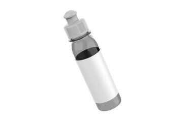 Plastic Bottle Mockup isolated on white background. 3d illustration 