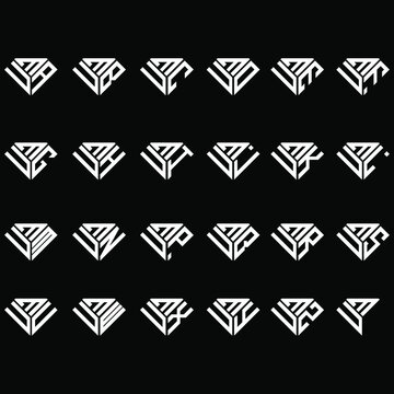 UMA to UMZ letter logo creative design, Multiple triple letter logo design