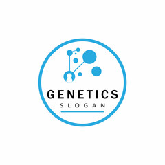 DNA gene Logo Template vector symbol illustration