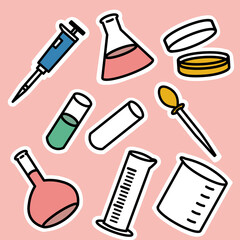 フチ付き実験器具セット