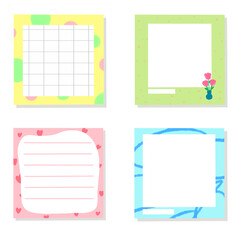 four colorful stickers for notes.  You can use it at school, at university and at work.