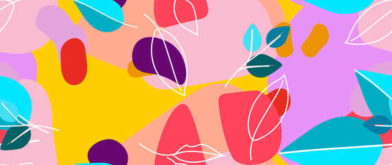 Bold Pattern Tropical Leaf Jungle Modern Motif