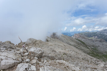 Landscapes from the top of the Sass Ciampac, in Dolomites
