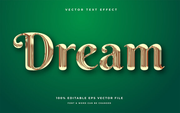 dream luxury editable text effect