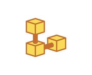 Obraz premium Line blockchain icon