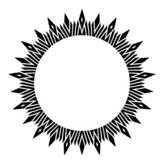 Decorative geometric circle pattern for round frame.