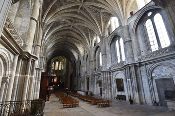 Bordeaux, France - 7 Nov, 2021: Interior of Cathedrale Saint Andre (St. Andrews Cathedral), Bordeaux, Gironde, Aquitaine, France