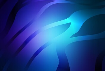 Dark BLUE vector blurred bright pattern.