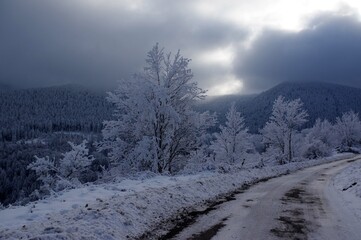 Le Bessat sous la neige