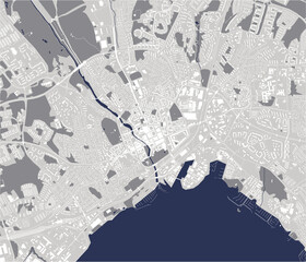 map of the city of Vasteras, Sweden