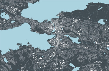 map of the city of Tampere, Finland - obrazy, fototapety, plakaty