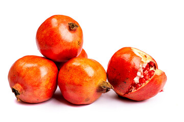 peaches isolated on white background