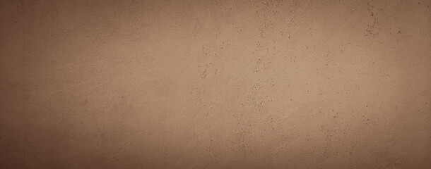 brown vintage grungy abstract concrete wall texture background, panoramic background