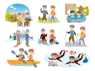 レジャー　観光　旅行　遊び