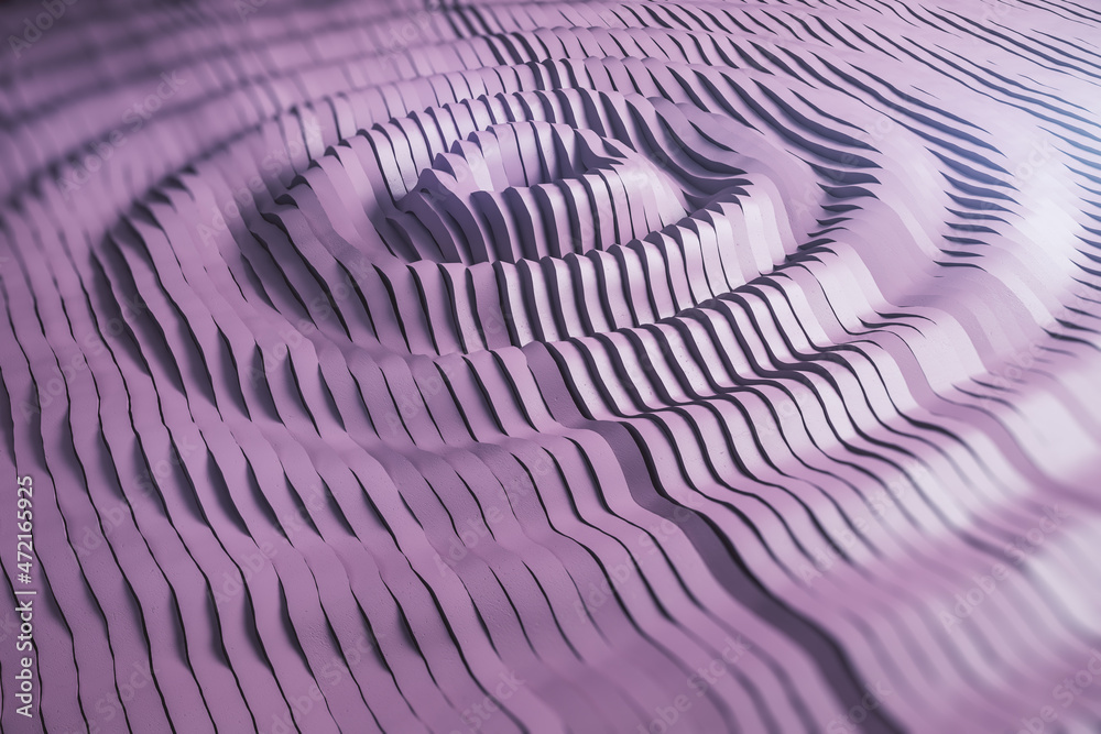 Wall mural abstract purple swirl background. design, abstraction and creativity concept. 3d rendering.