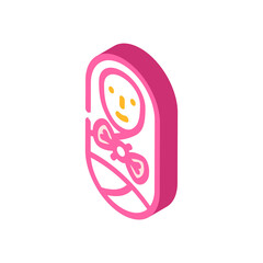 newborn baby girl isometric icon vector. newborn baby girl sign. isolated symbol illustration