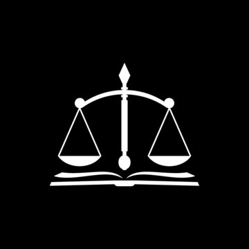Law Book icon isolated on dark background