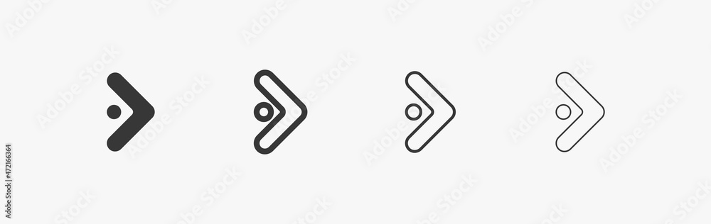 Aufkleber arrow with ellipse in mid vector. arrow linear icon for navigation in isolation vector