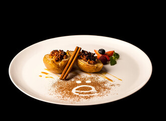 baked desertes on a plate