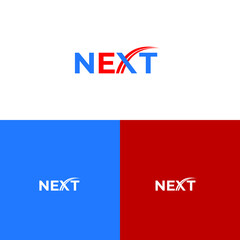 NEXT TYPOGRAPHY LOGO WITH SPECIAL CHARECTER VECTOR TEMPLATE