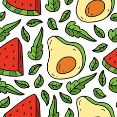 Fruit pattern designs illustration for clothing, wallpapers, backgrounds, posters, books, banners and more