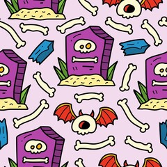 Halloween pattern designs illustration for clothing, wallpapers, backgrounds, posters, books, banners and more