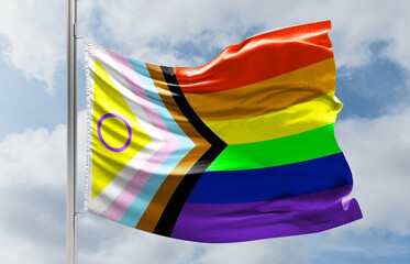 Intersex-inclusive redesign of the Progress Pride 2021 - obrazy, fototapety, plakaty