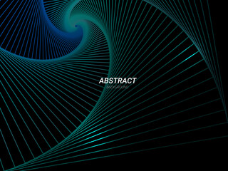 Naklejka premium Abstract geometric colorful modern blue flowing lines pattern background