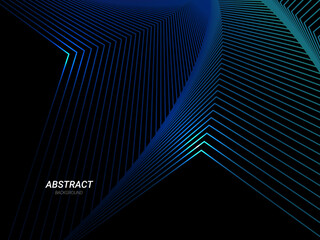 Abstract geometric colorful modern blue flowing lines pattern background