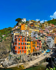 Fototapeta na wymiar Riomaggiore fisherman village, Cinque Terre in Italy