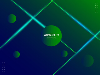 Abstract geometric green gradient lines illustration banner pattern background