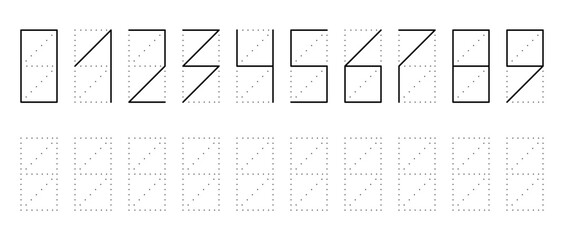 Number set for postcode or zip code on envelope, postcard, mail, postal