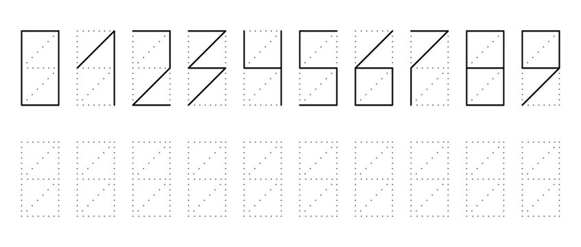 Number set for postcode or zip code on envelope, postcard, mail, postal