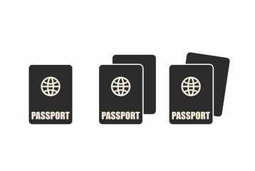 Passport Icon. Vector Logo Template Tourism