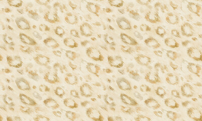 Watercolor animal seamless pattern with a leopard skin drawn in a vintage style of frayed and faded shades for a background and creating textile patterns © Марина Воюш