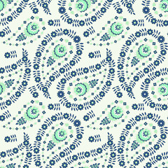 Paisley seamless vector pattern for fabric design.
