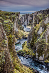 Fototapeta na wymiar Fjadrarargljufur canyon Iceland
