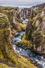 Obraz premium Fjadrarargljufur canyon Iceland