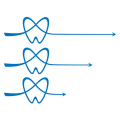 orthodontic vector icon logo and arrow
