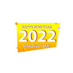Happy New Year 2022 Celebration Vector Template Design Illustration
