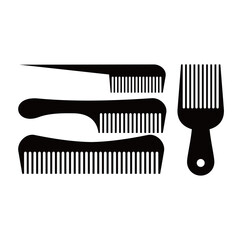 hair comb vector icon