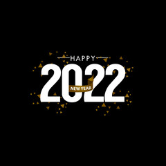 Happy New Year 2022 Celebration Vector Template Design Illustration